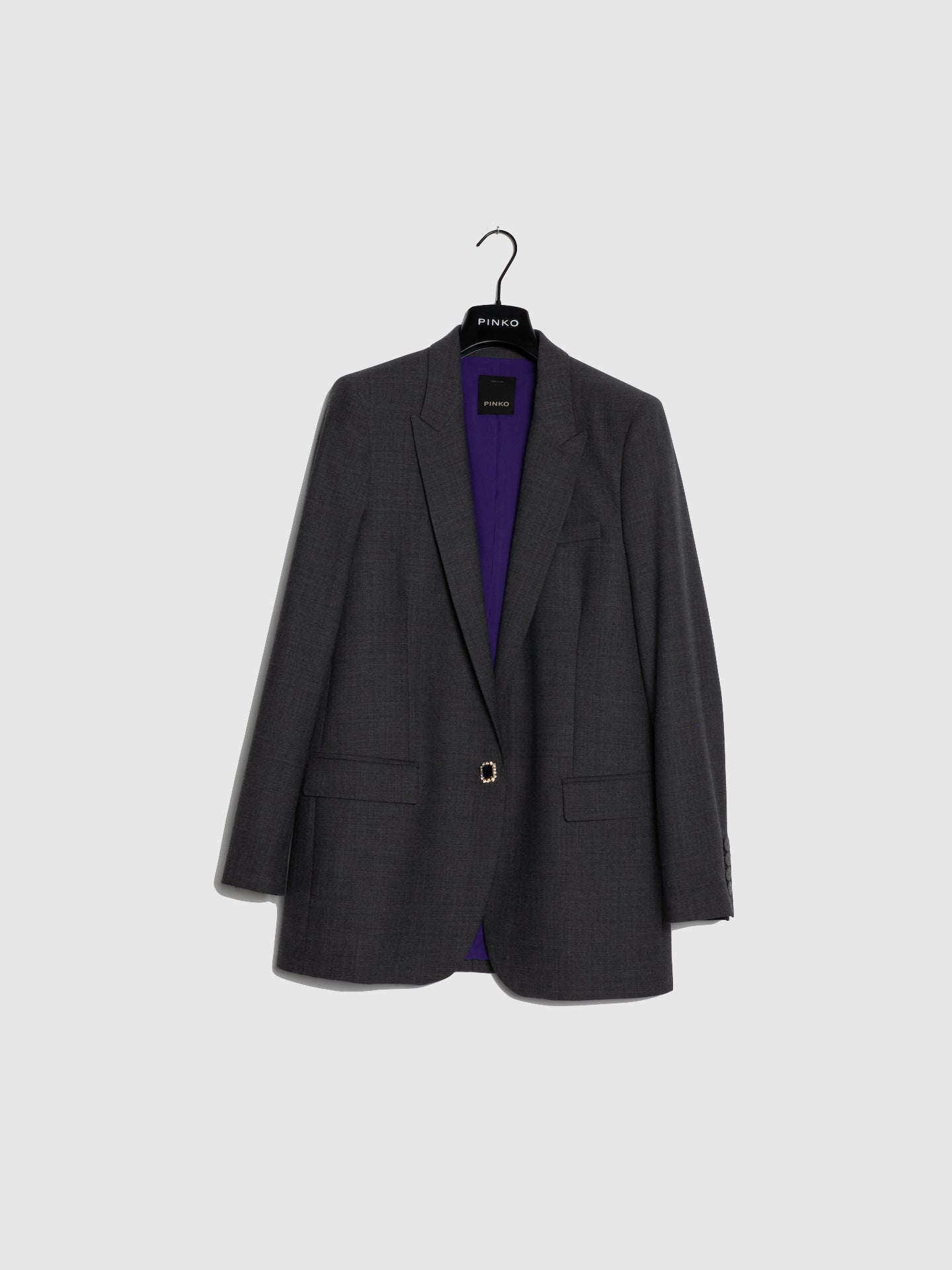 Pinko Blazer com Brilhante em Cinzento