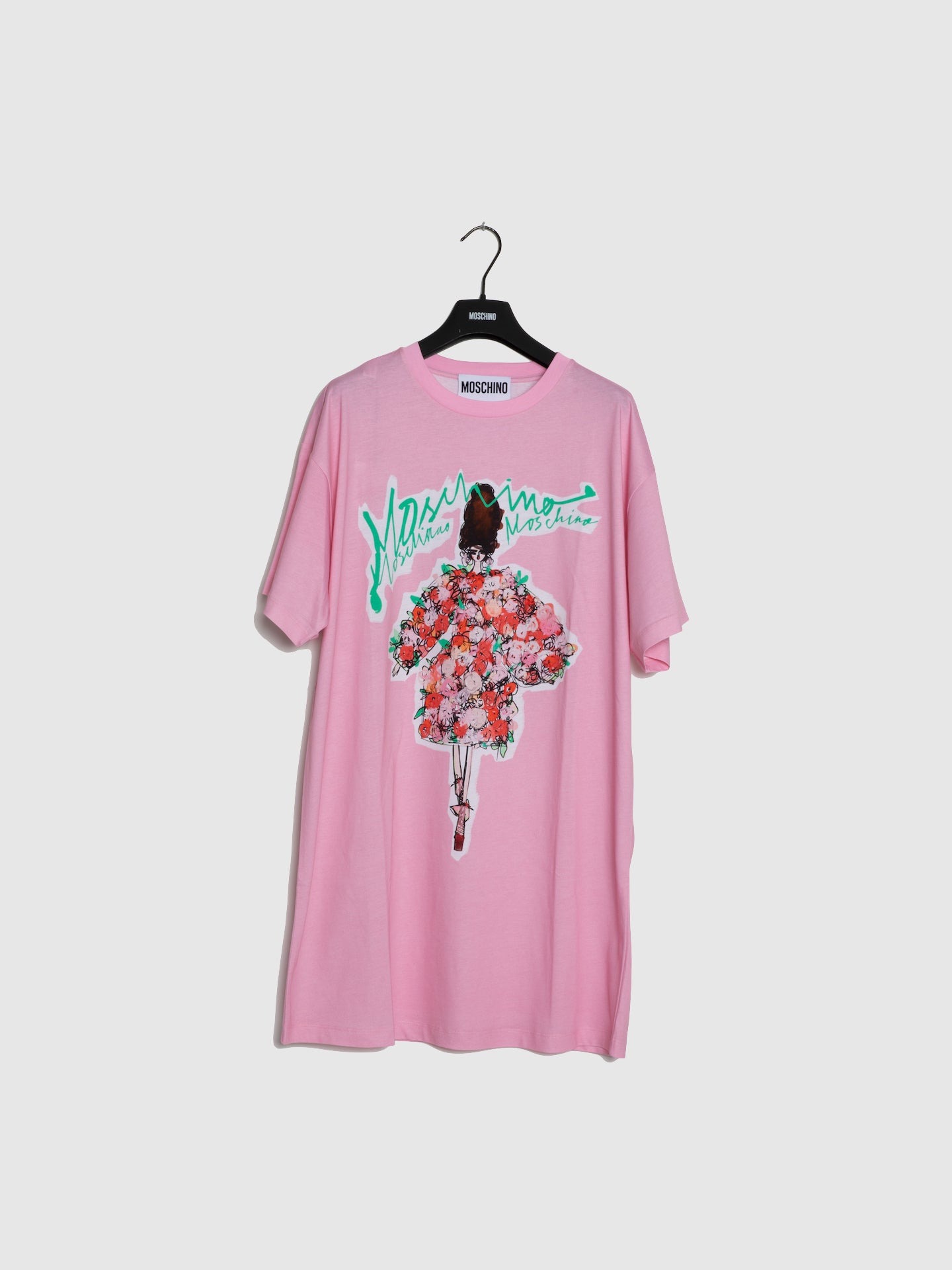 Moschino T-shirt Oversize Estampada em Rosa