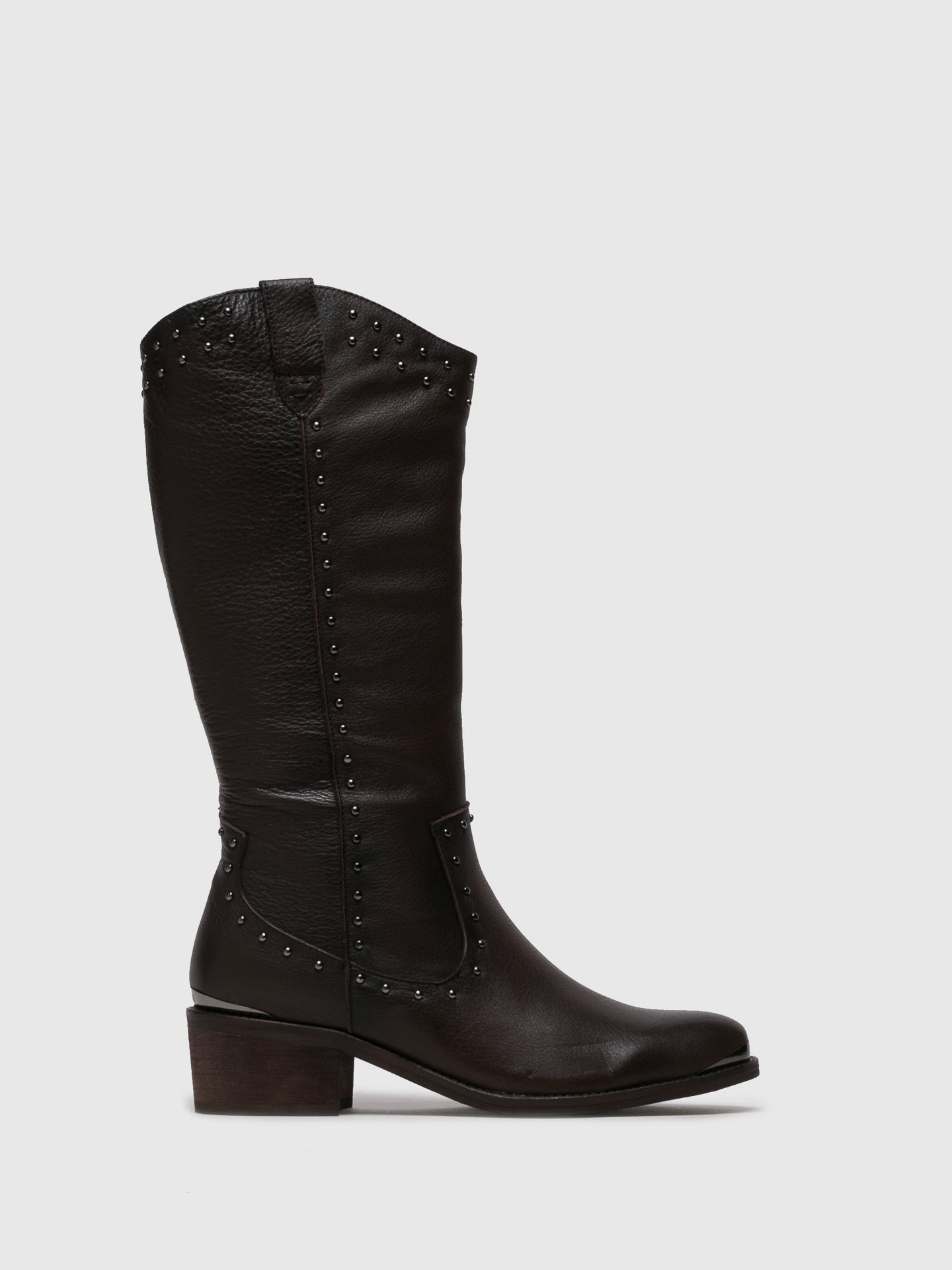 Carmela Botas de Cano-Alto em Castanho