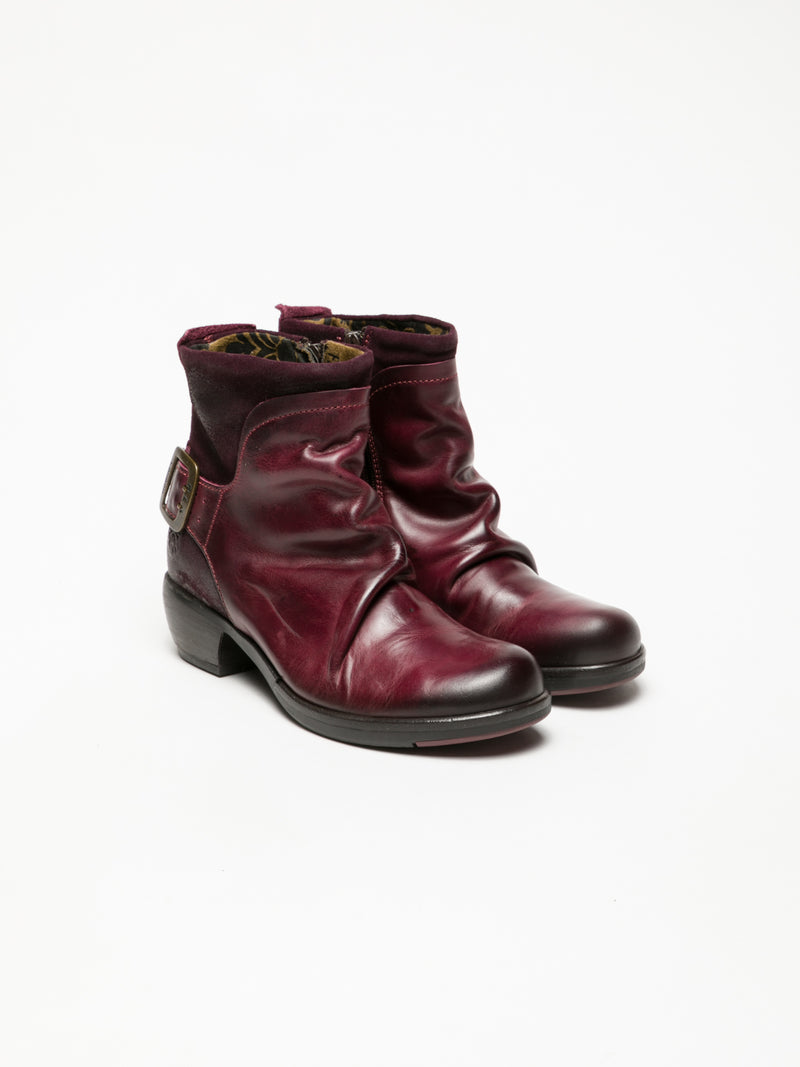 Fly London Botins com Fivela em Roxo