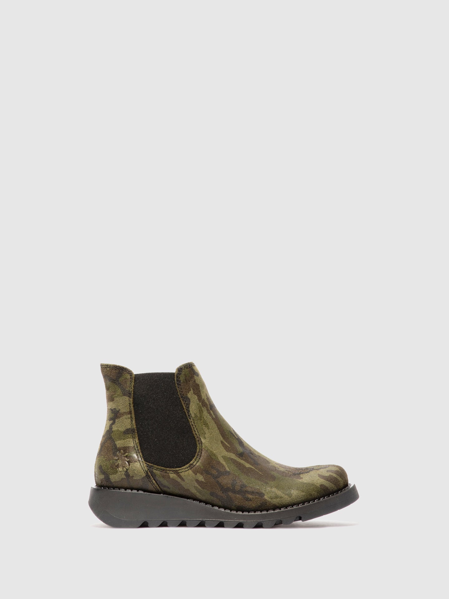 Fly London Botins Chelsea SALV CAMOUFLAGE MILITARY GREEN
