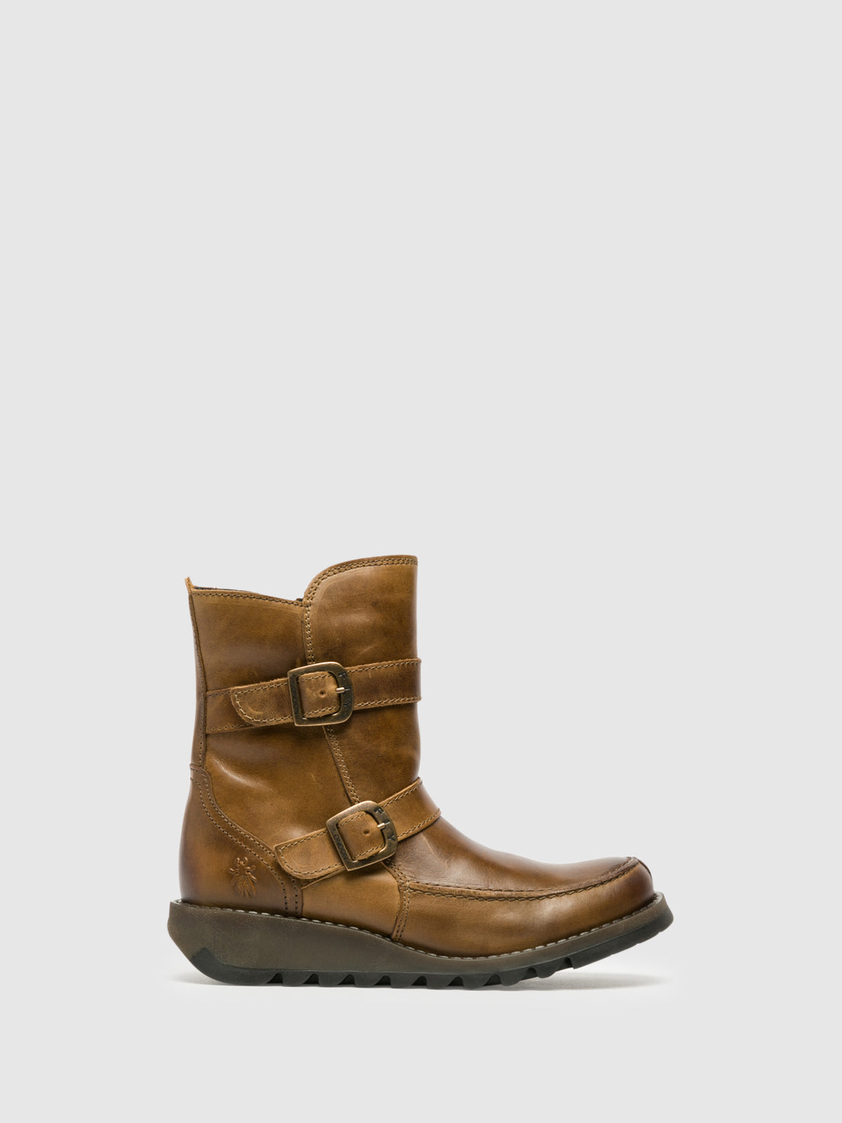 Fly London Botins com Fecho em Camel