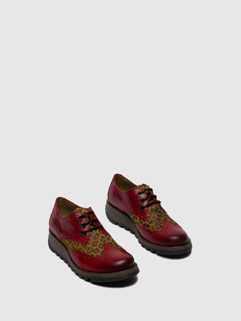 Fly London Sapatos Oxford SUME524FLY RUG/CHEETAH RED/TAN
