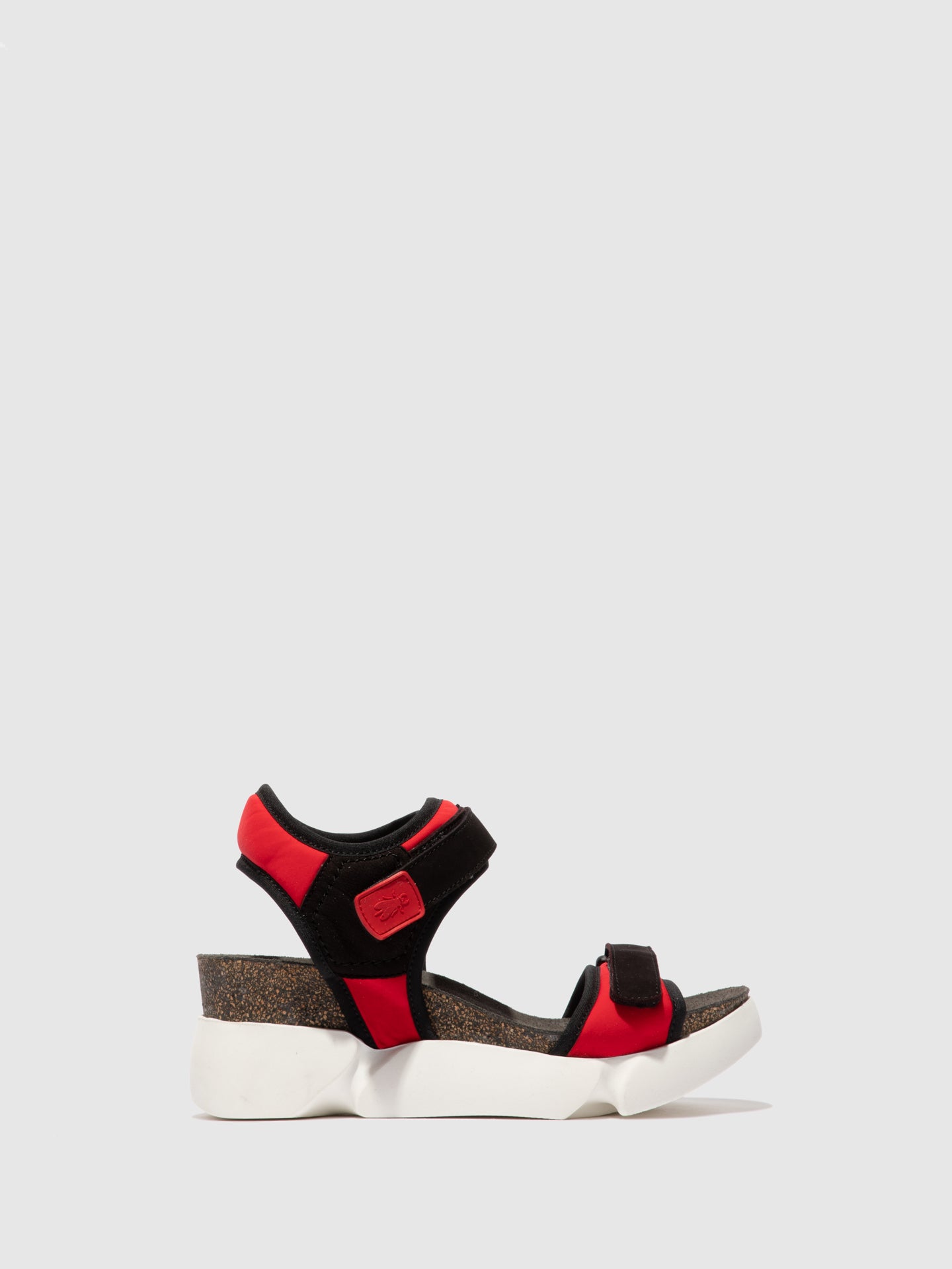 Fly London Sandálias com Velcro SIGO727FLY STRETCH/CUPIDO  RED/BLACK