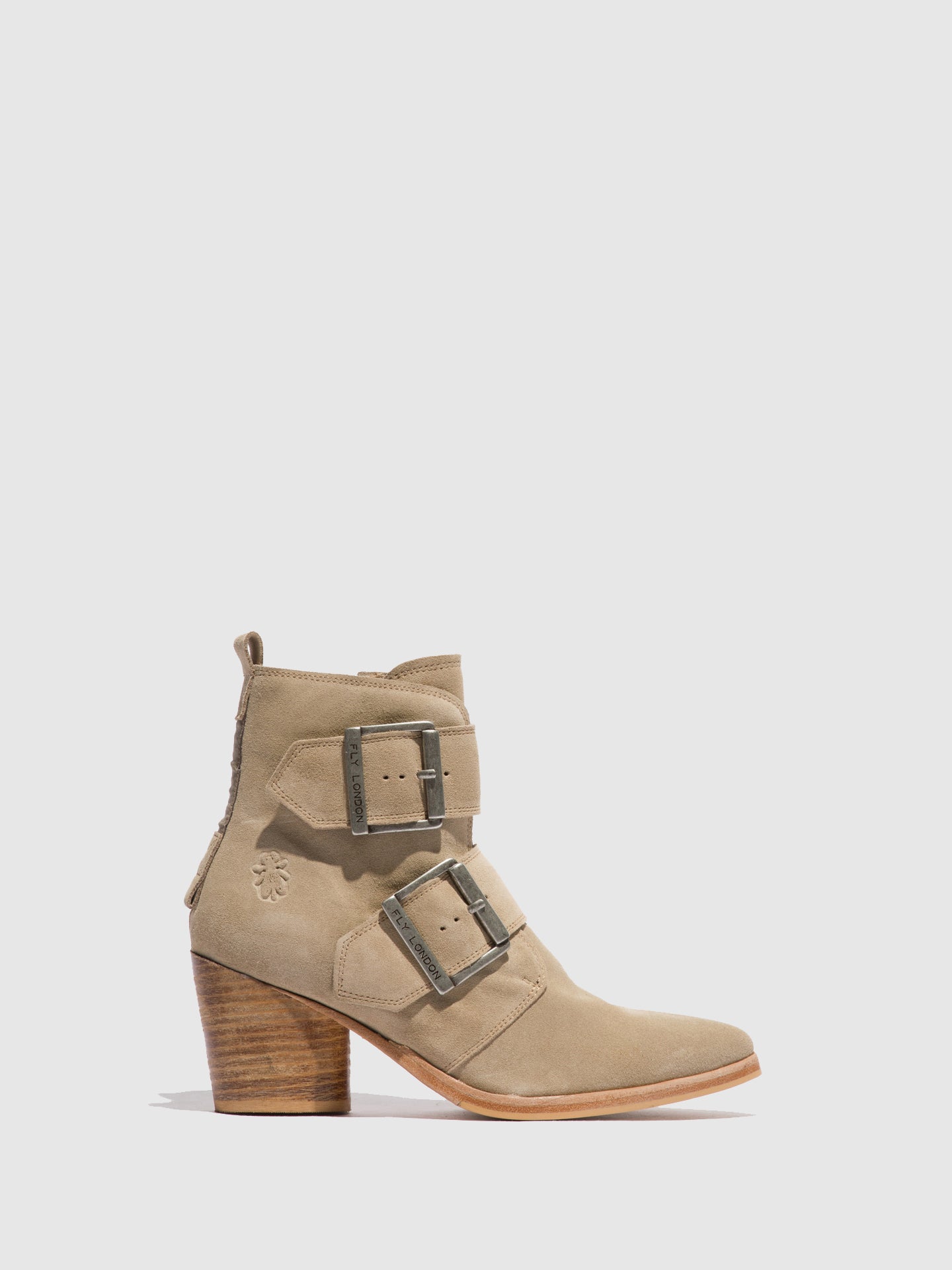 Fly London Botins com Fivela ARIA827FLY SUEDE CREME