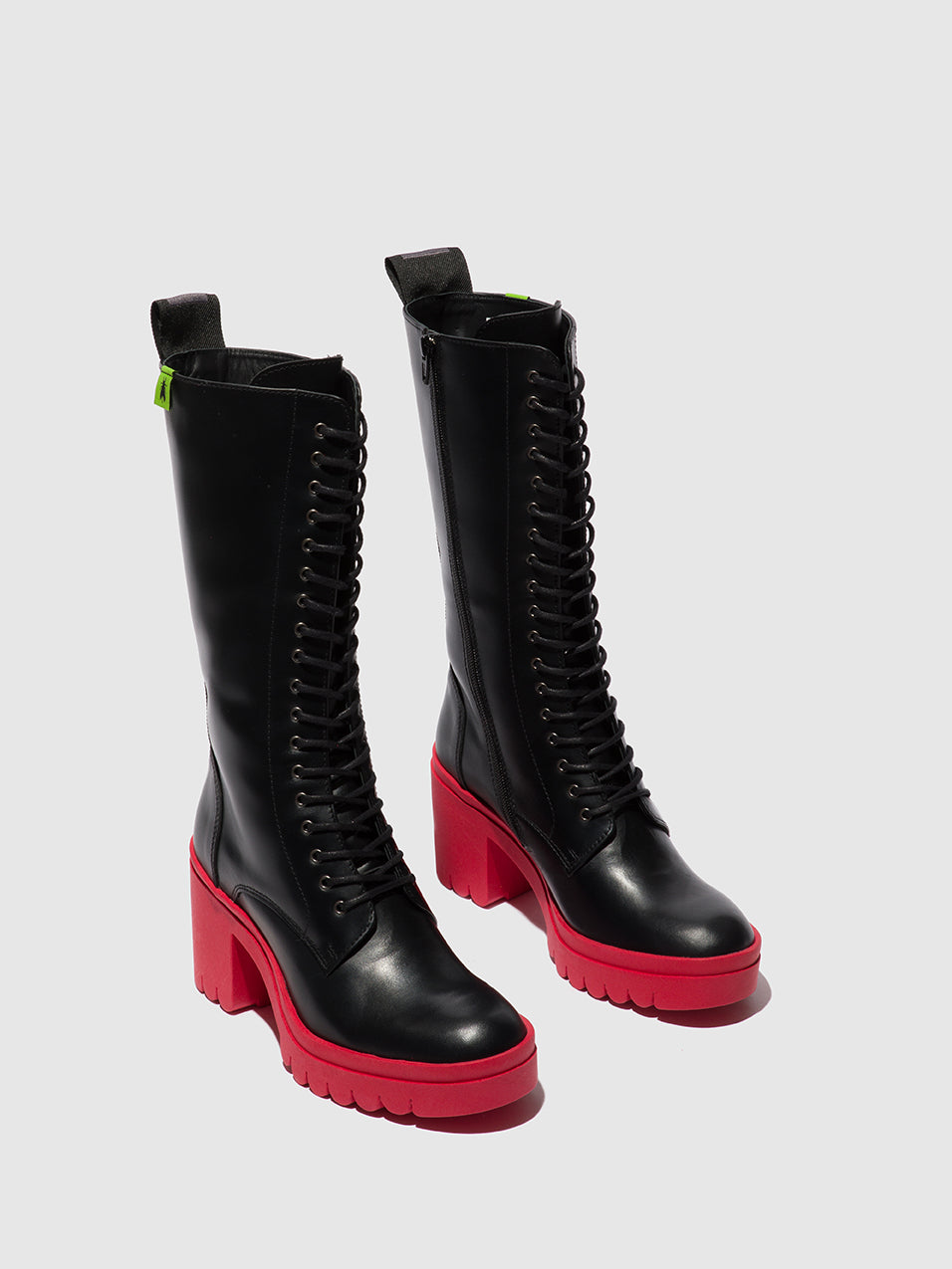 Fly London Botas com Atacadores TALY884FLY TUNDER BLACK (RED SOLE)