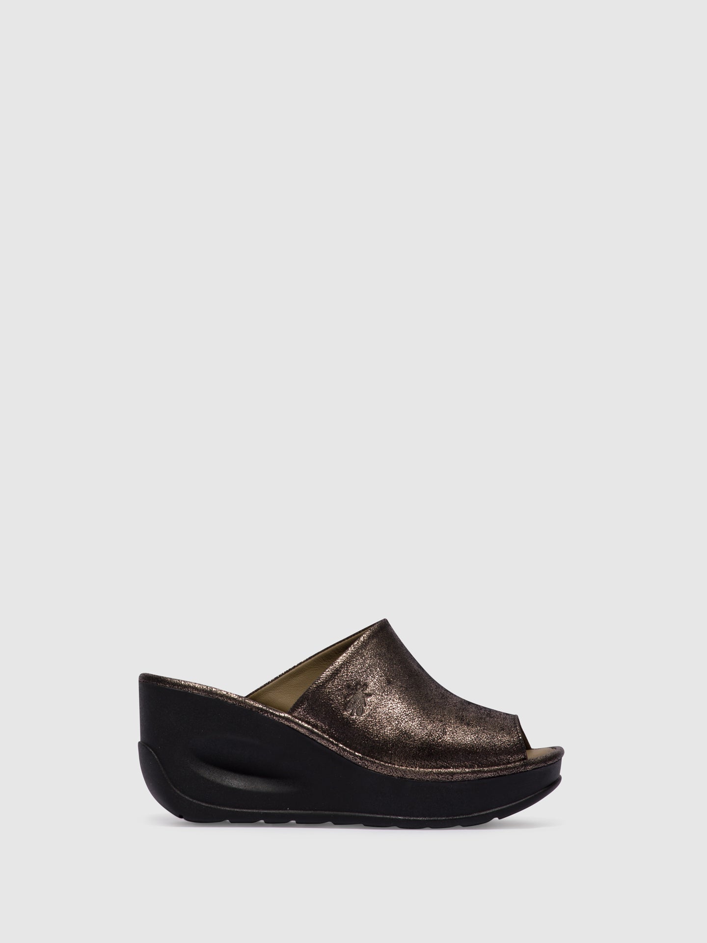 Fly London Mules de Cunha em Cinzento