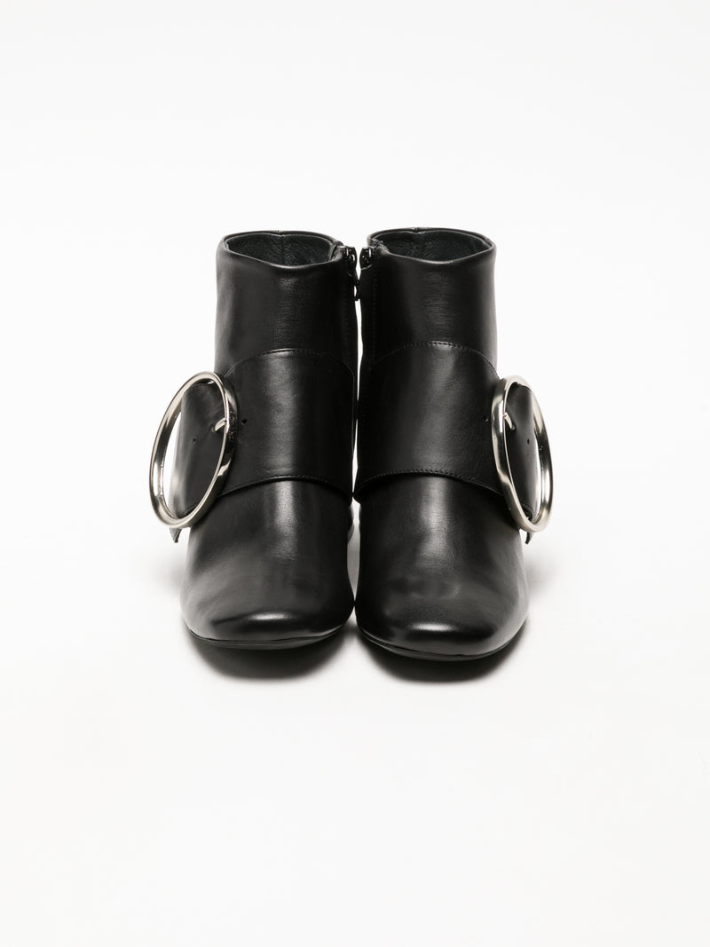 Foreva Botins com Fivela em Preto