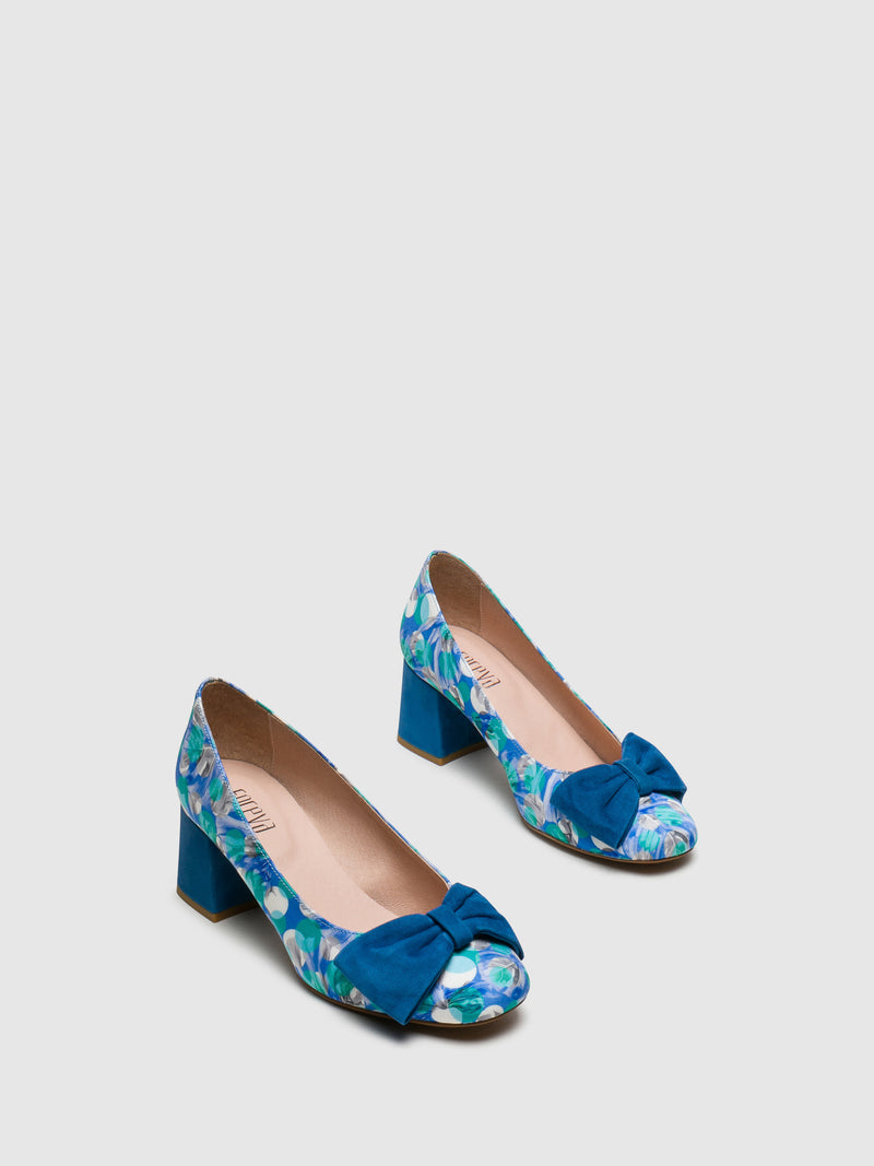 Foreva Sapatos com Ponta Redonda em Azul