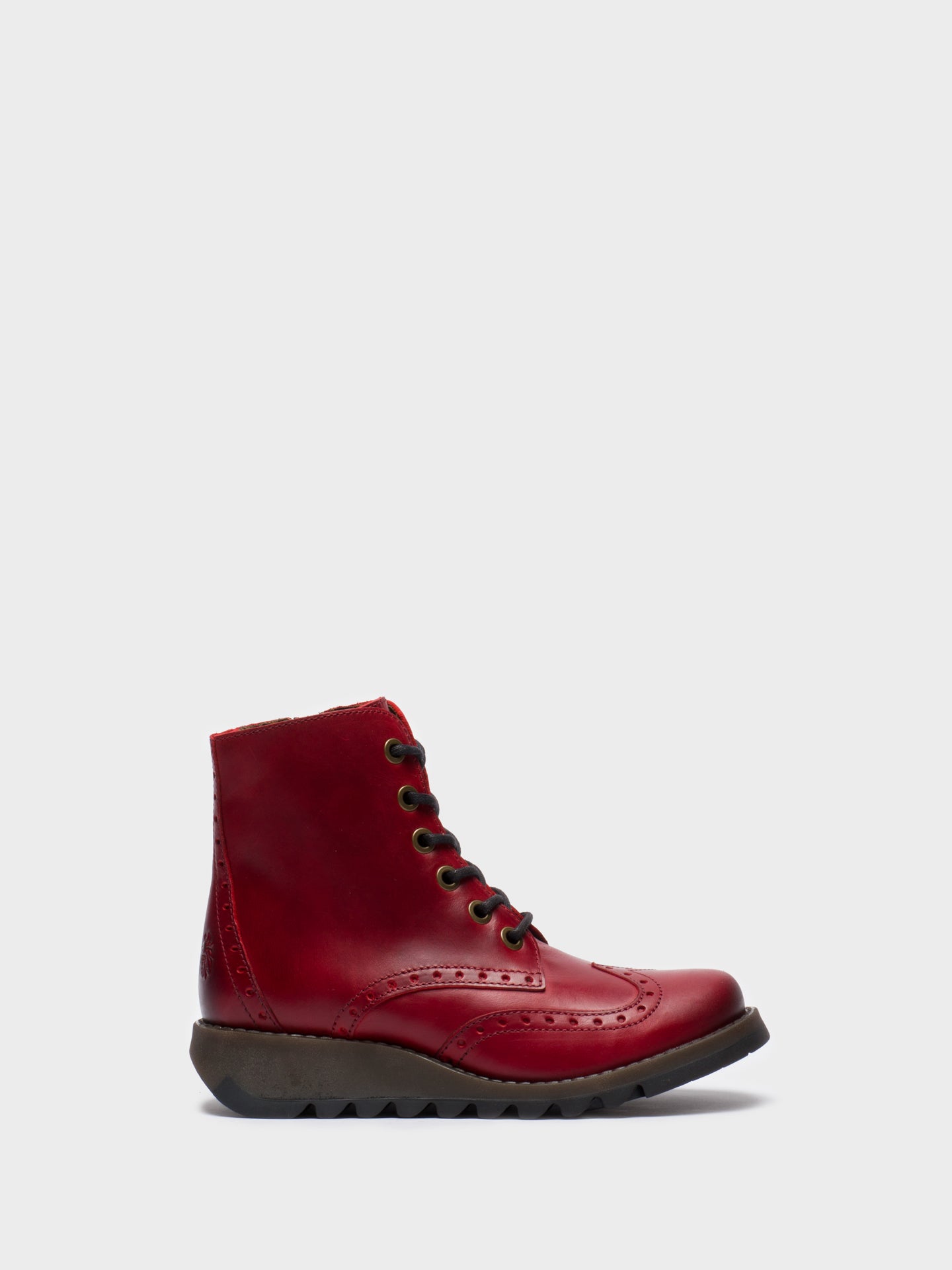 Fly London Botins com Atacadores em Vermelho