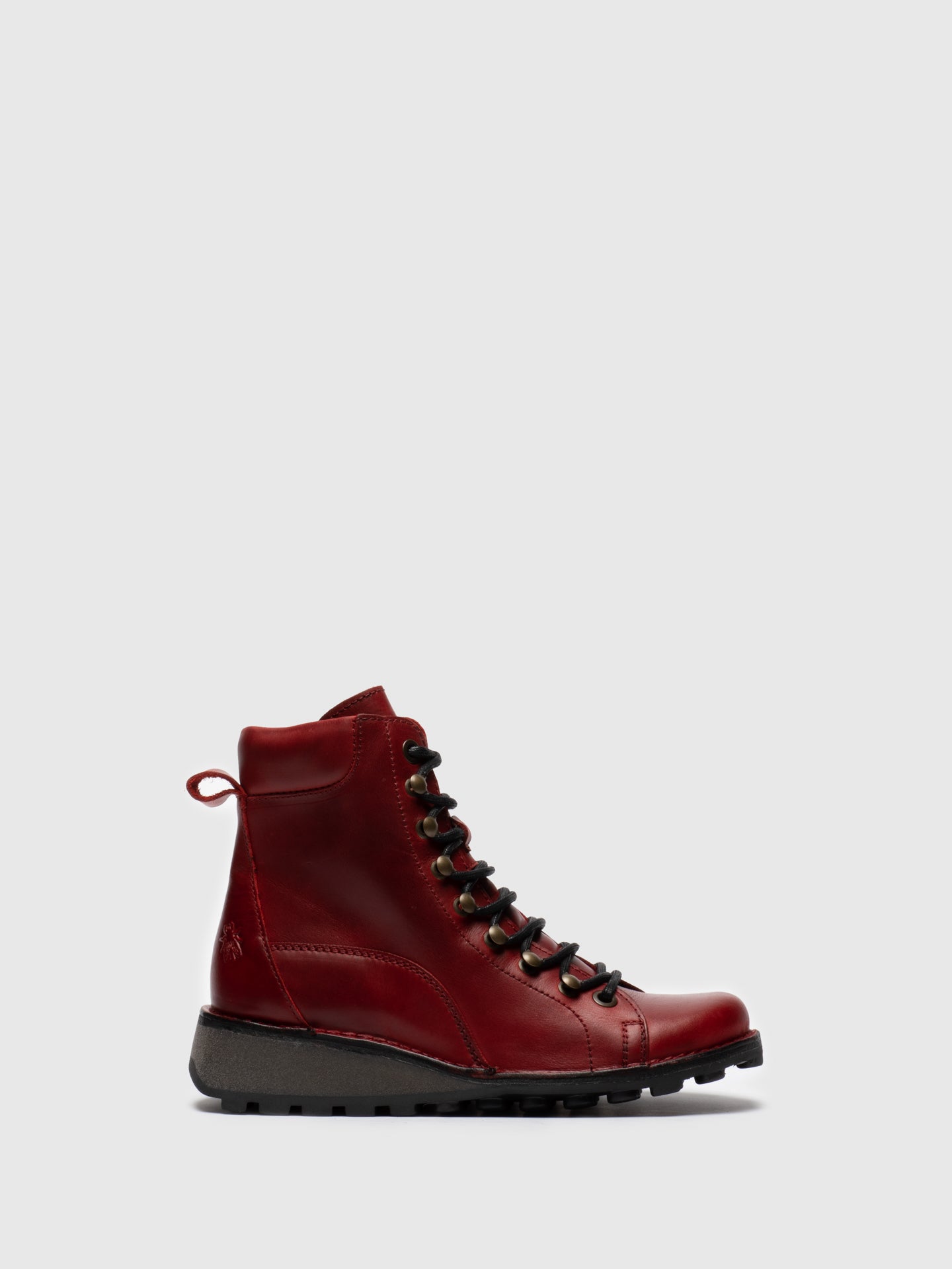 Fly London Botins com Atacadores em Vermelho