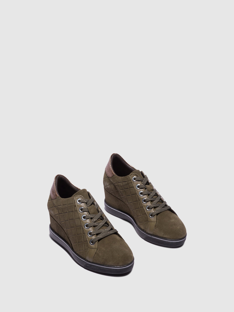 Foreva Sapatos com Cunha em Verde