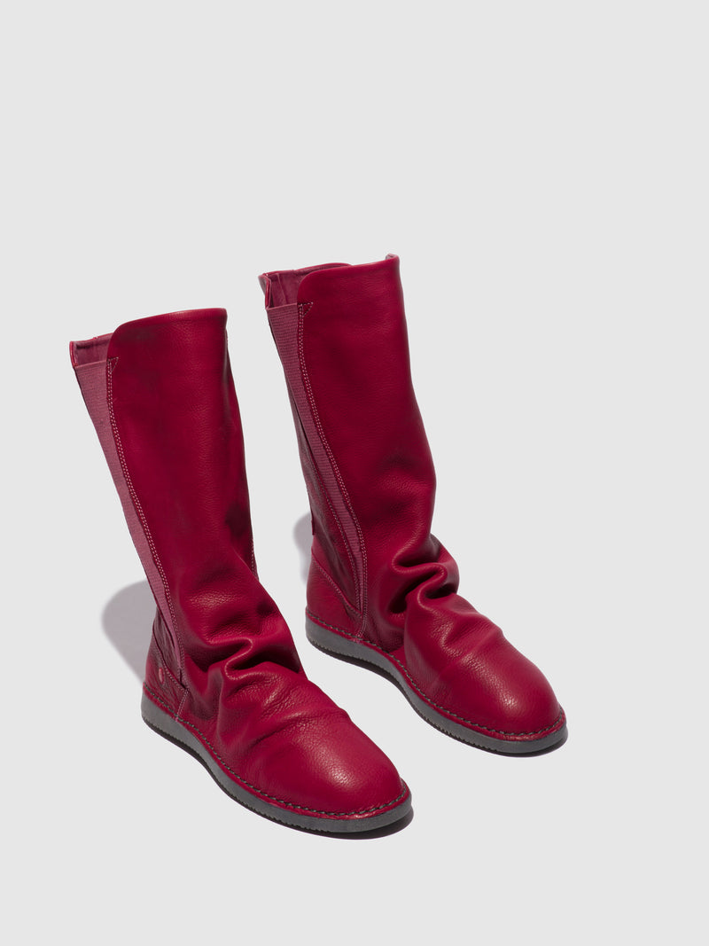 Softinos Botas de Cano-Alto em Carmesim