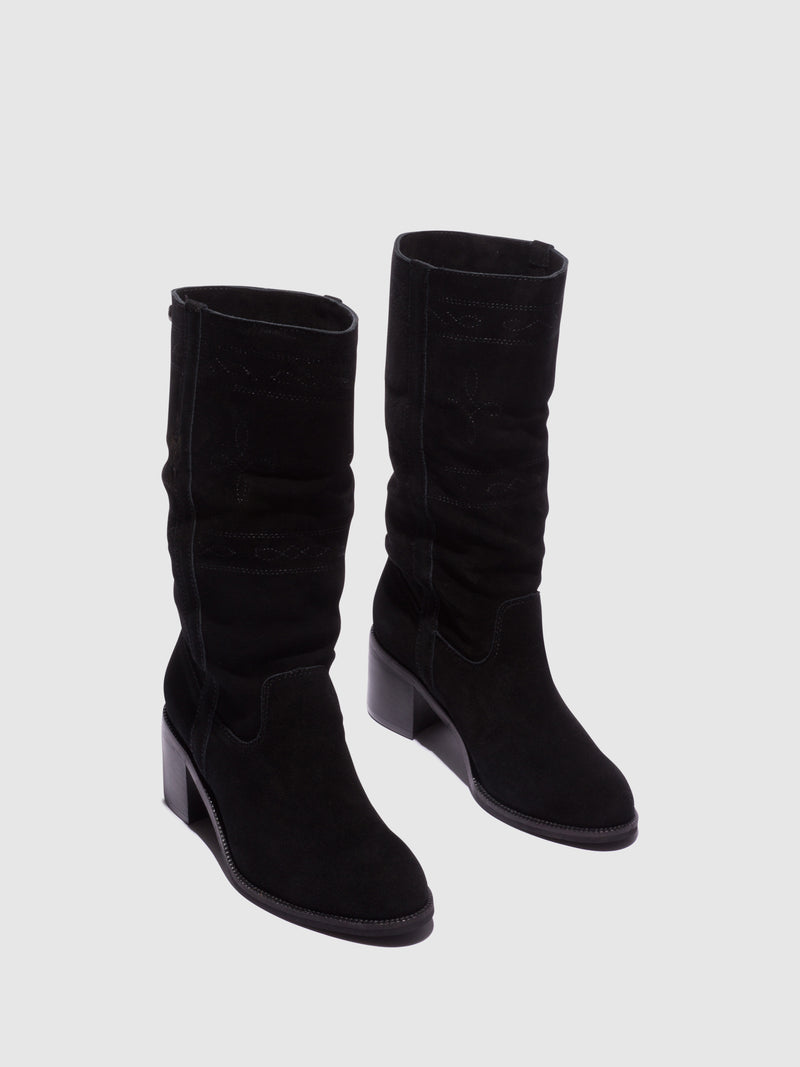 Top3 Botas com Ponta Redonda em Preto